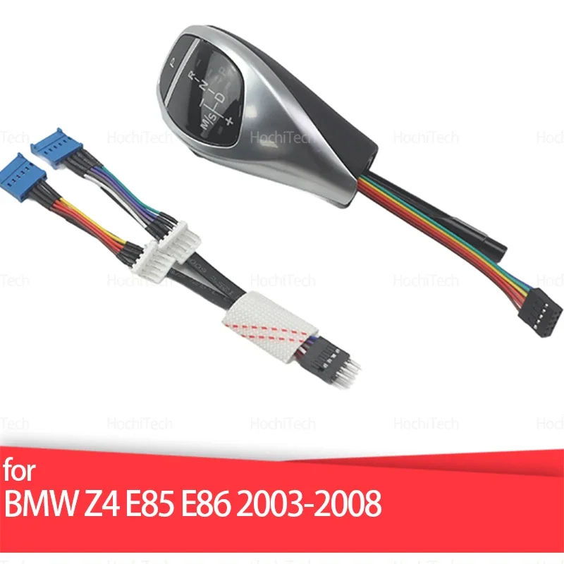 

for BMW Z4 E85 E86 2003 2004 2005 2006 2007 2008 Black PU Leather LED Handles Gear Shift Knob Lever Stick Head Slicer