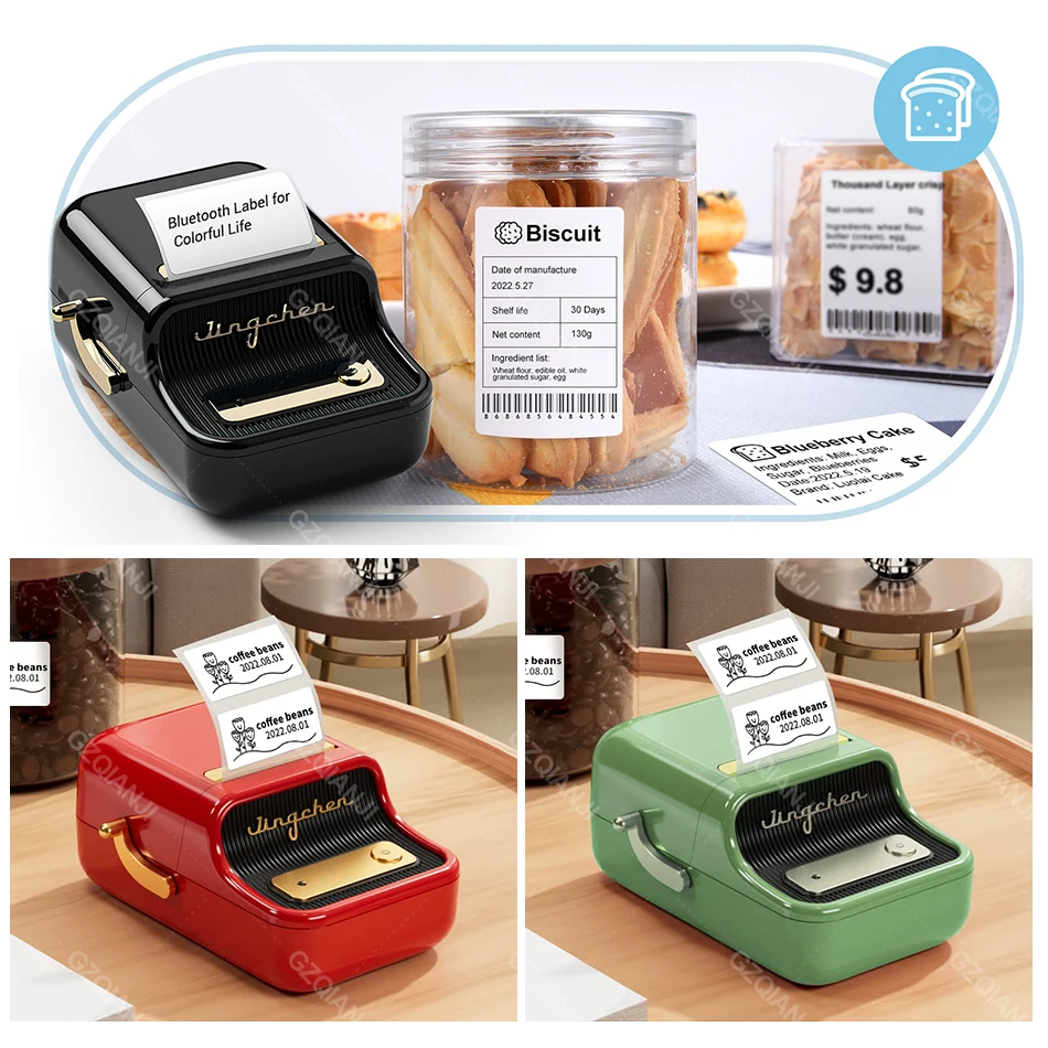 Niimbot B21 Portable Multifunctional Label Printer Wireless Bluetooth Maker With Self-adhesive Label roll for Business Barcode