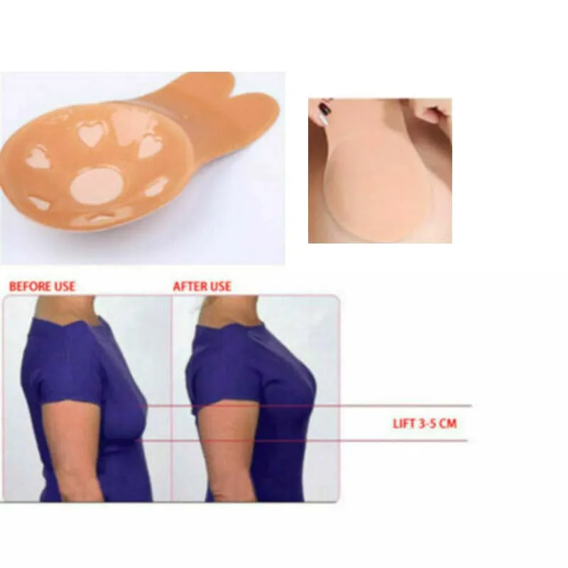 Adesivo per reggiseno Push-Up in Silicone adesivo per fibbia anteriore reggiseni invisibili senza spalline adesivi per reggiseno per sollevamento seno copricapezzoli per donna