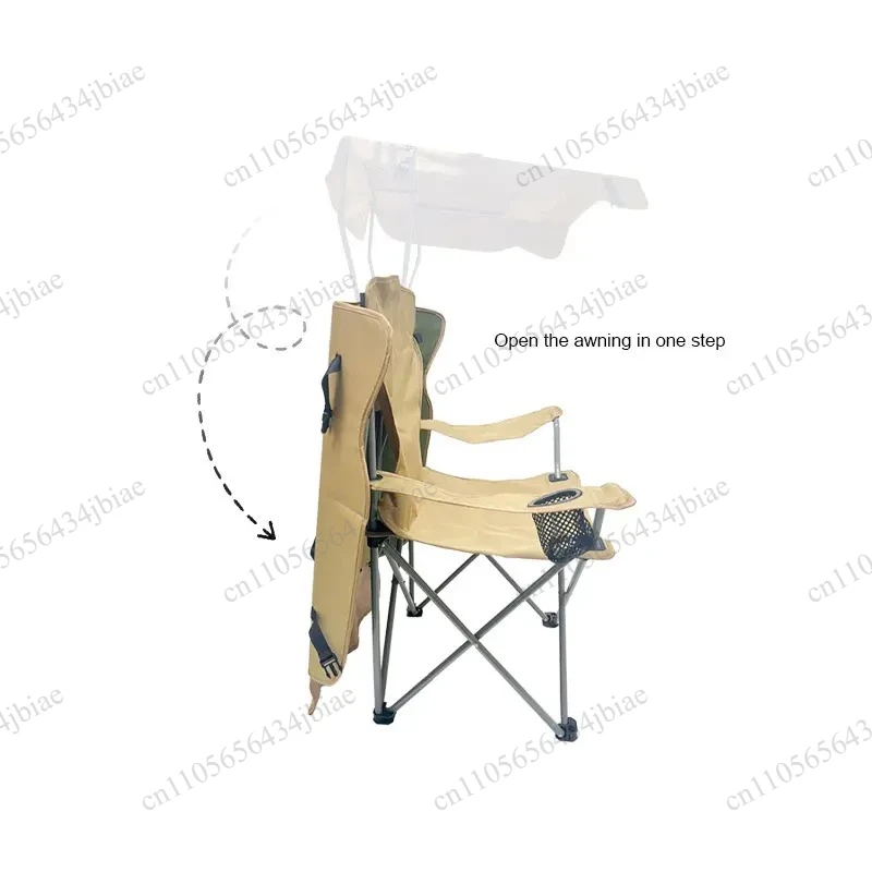 Fishing folding chair with umbrella Outdoor sunshade chair Sunscreen Portable