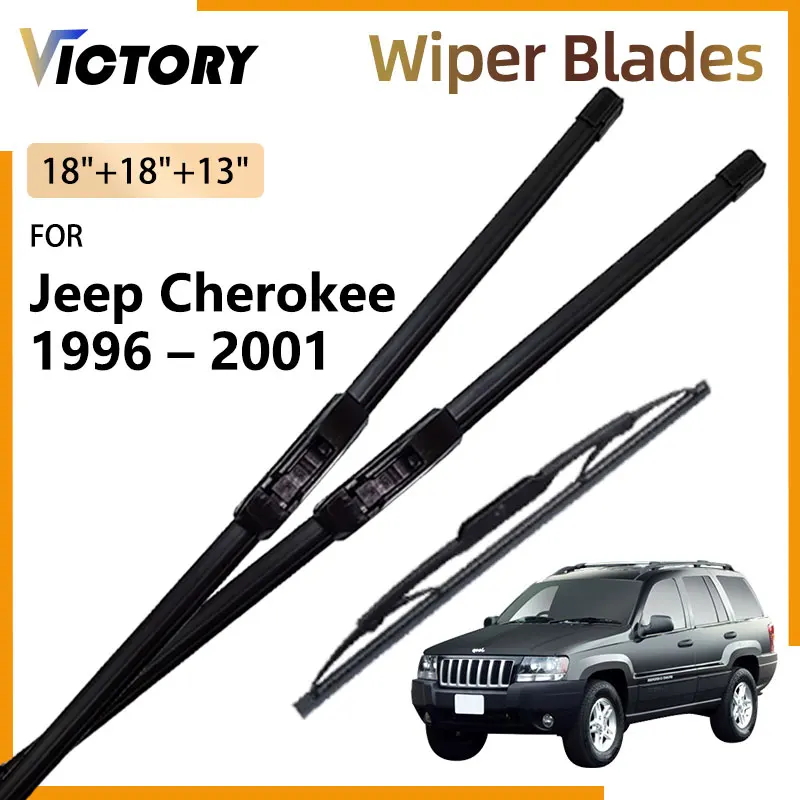 

Front Rear Wiper Blades For Jeep Liberty Cherokee KJ XJ MK2 1996 - 2001 2000 1999 1998 1997 Windshield Windscreen Window Brushes