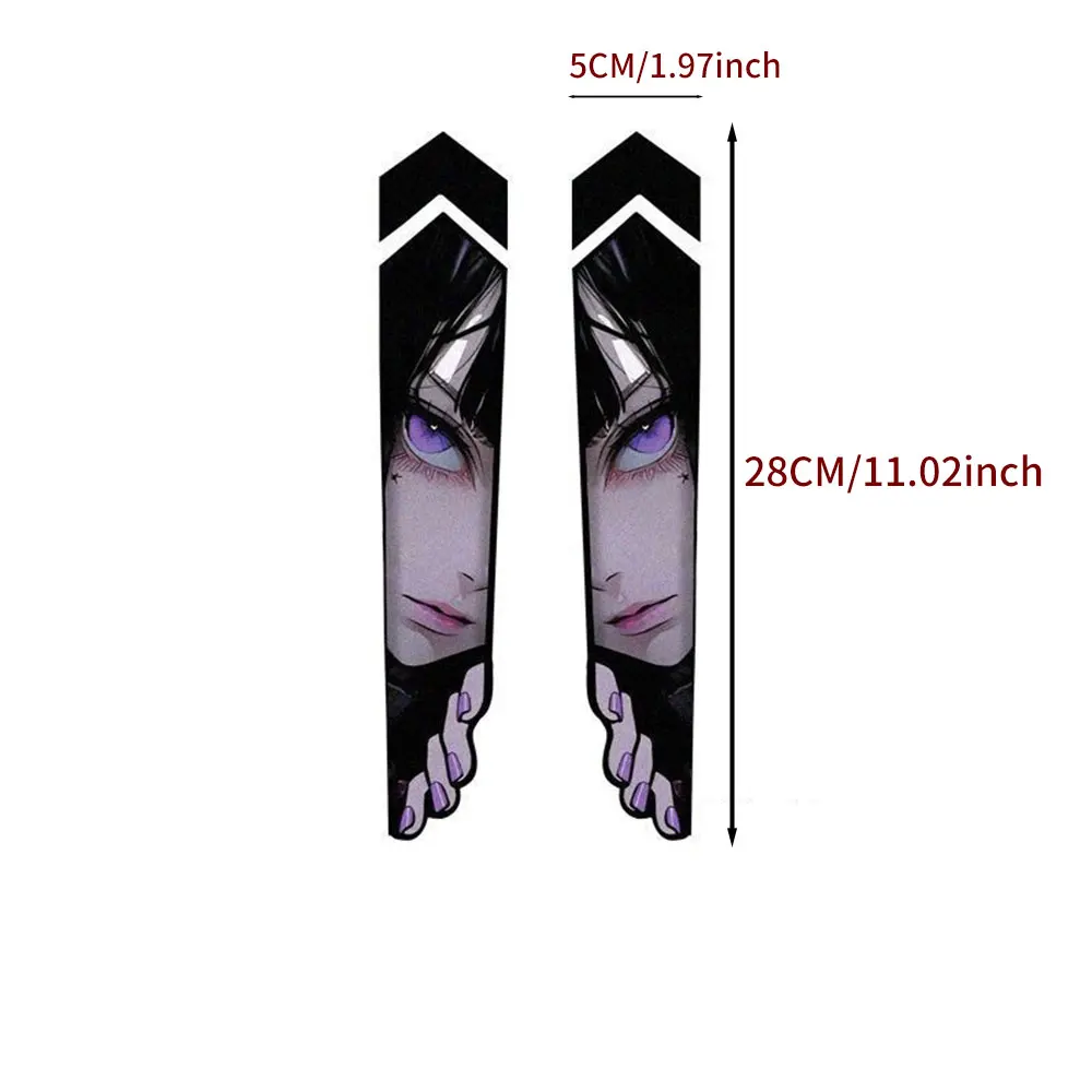 Bike Peeking Anime Girl JDM Motorcycle Stickers Waterproof Decoration for Motorbike Front Fork Suspension Durable Vinyl Decals image 2