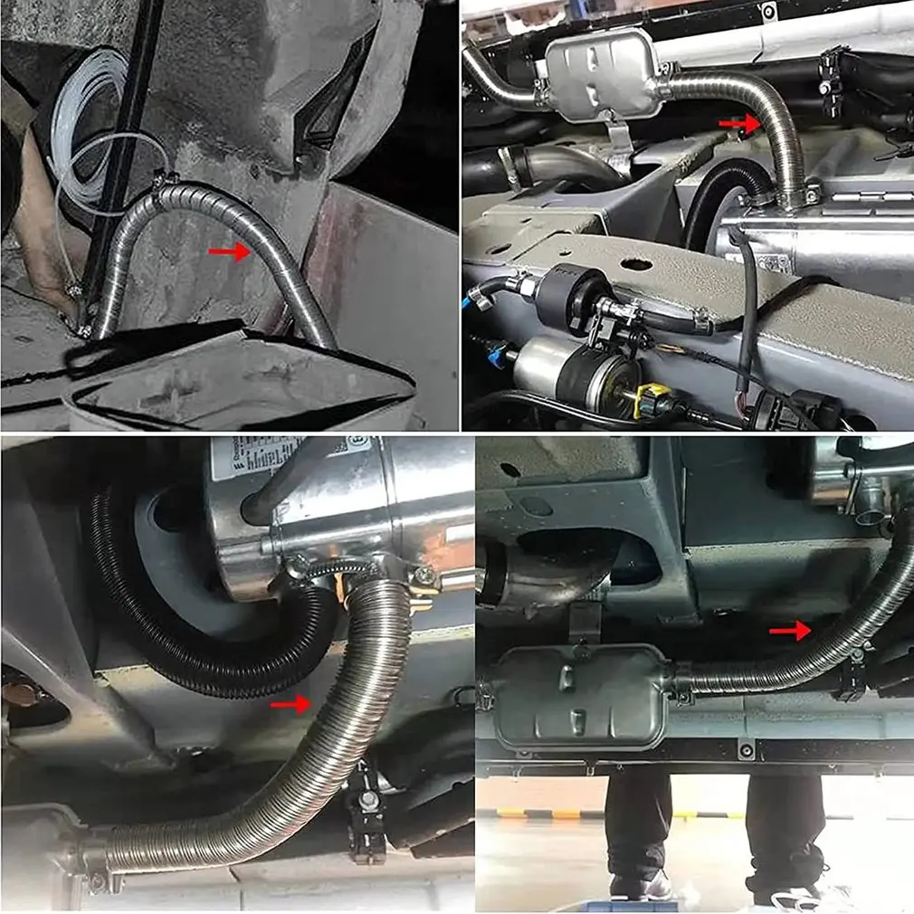 Connettore per tubi di scarico del riscaldatore di parcheggio Diesel dell'aria del tubo di bloccaggio da 24mm con accessorio per riscaldatori Diesel a morsetto