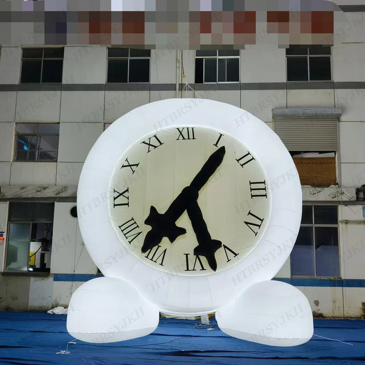 

Гигантские надувные часы с римскими цифрами, белый светодиодный светильник, декор для мероприятий, вечерние фон, реквизит для фотобудки