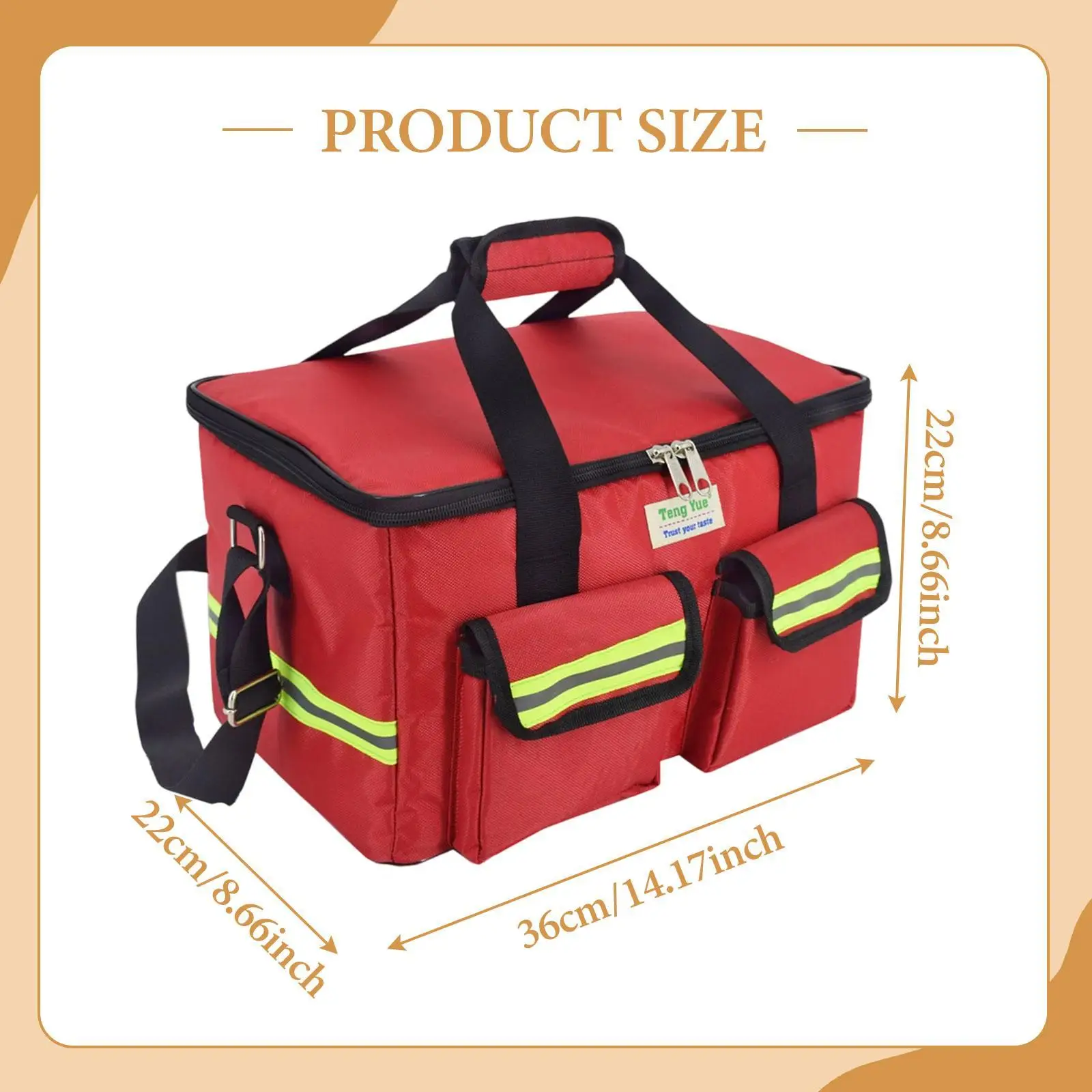 First Aid Bag Empty Storage Pouch Medical Organizer for Car Outdoor Hiking