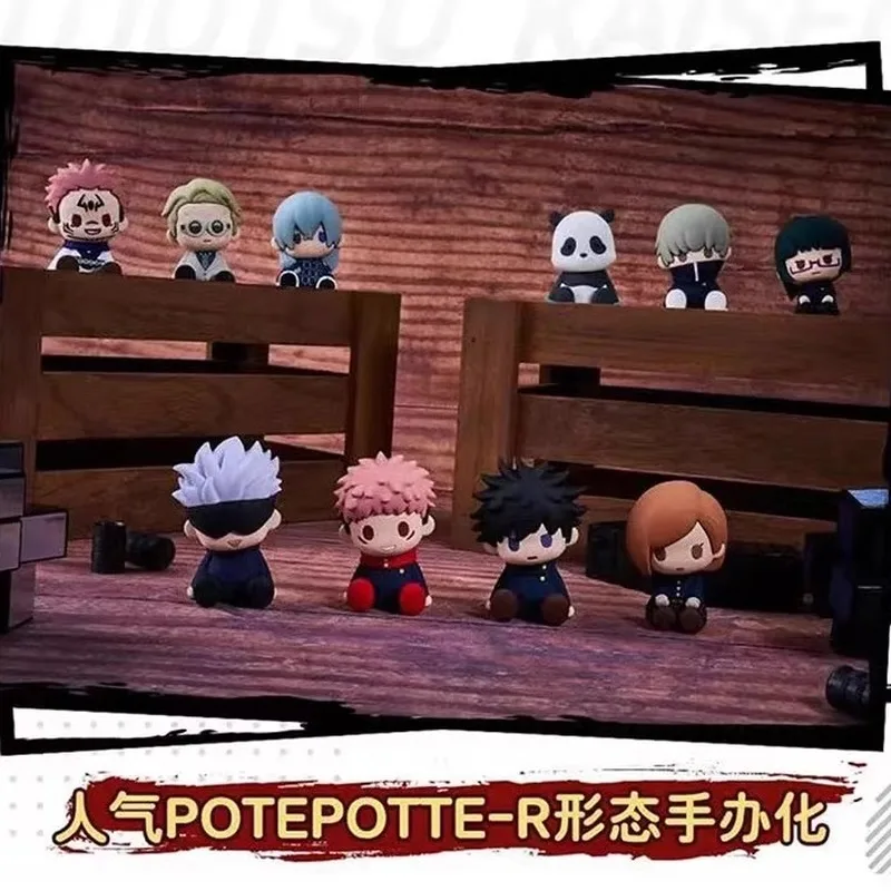 

Jujutsu Kaisen Blind Box Anime Peripheral Cartoon Cute Satoru Gojo Action Figure Sitting Desktop Ornament Mysterious Box Kidgift