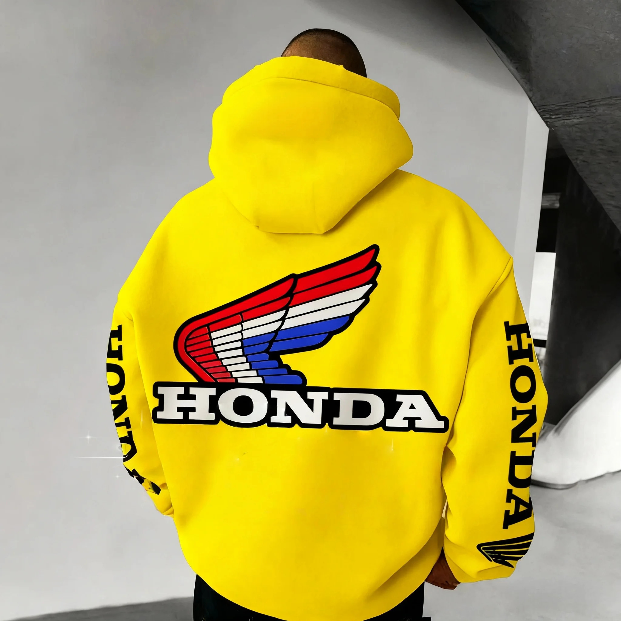 

Толстовка для энтузиастов мотоциклов для мужчин и женщин, осенне-зимний пуловер с длинными рукавами, мотоциклетная куртка Honda с принтом для спорта и отдыха