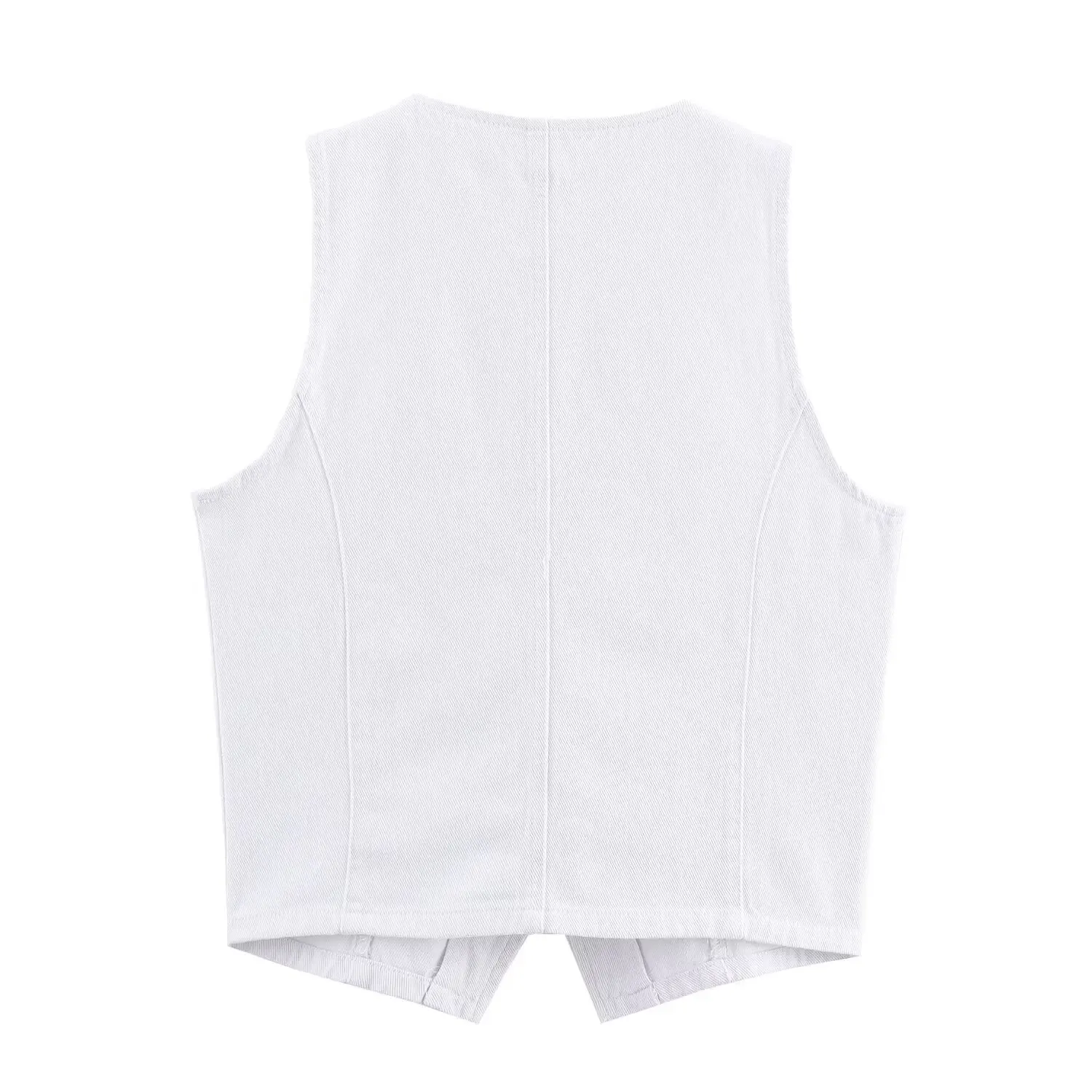 Nieuwe zomer dameskleding 2025, Europese en Amerikaanse stijl, Frans modeontwerp, gespdecoratie denim vest