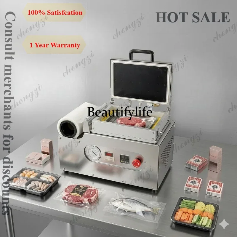 HR  Vacuum Skin Packaging Machine Fresh Food Preservation Packaging Machine Small Tabletop Skin Packaging Machine