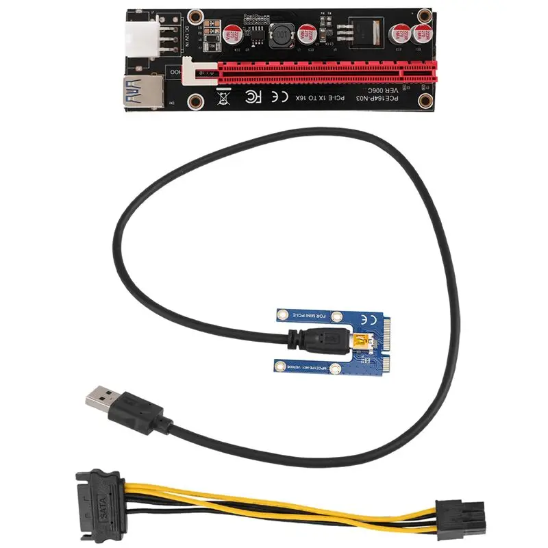 Leading-Mini Pcie To PCI Express 16X Riser For Laptop External Graphics Card EXP GDC BTC Miner Mpcie To PCI-E Slot Mining Card