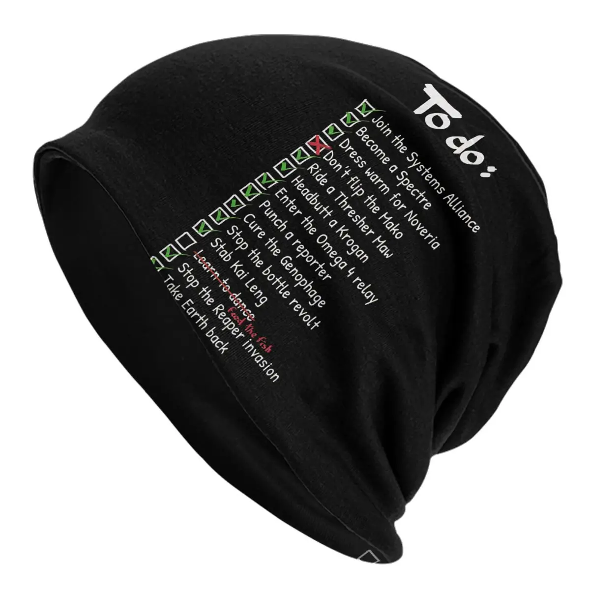 Commander Shepards Effect Mass Game Bonnet Hats Fashion Outdoor Skullies Beanies Hats Unisex Warm Head Wrap Cap