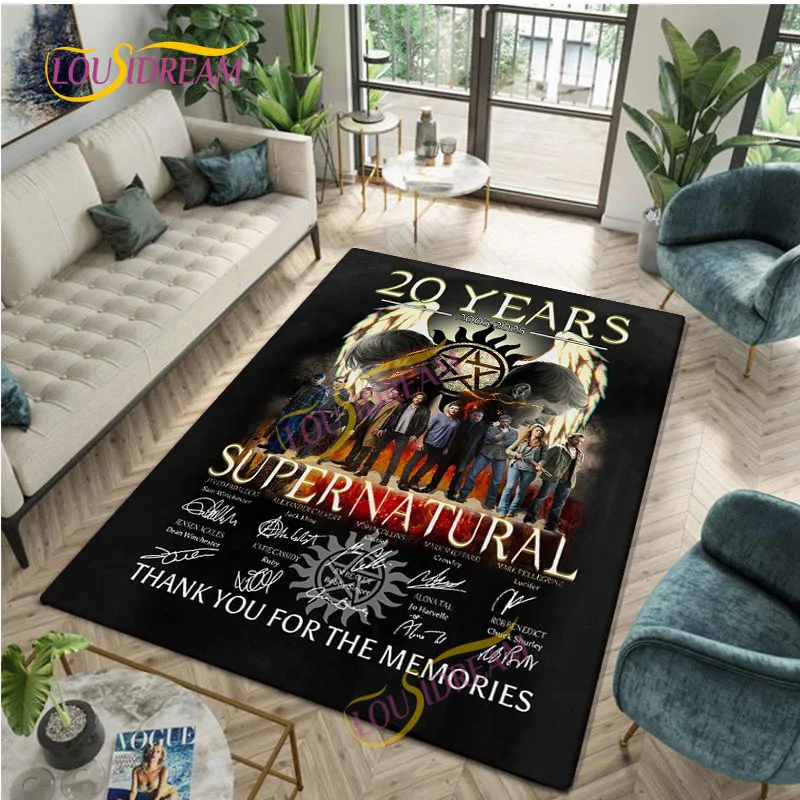 Supernatural Movie Carpet Living Room Soft Bathroom Mat Room Decoration Carpet Bedroom Doormat Area DIY Carpet mat