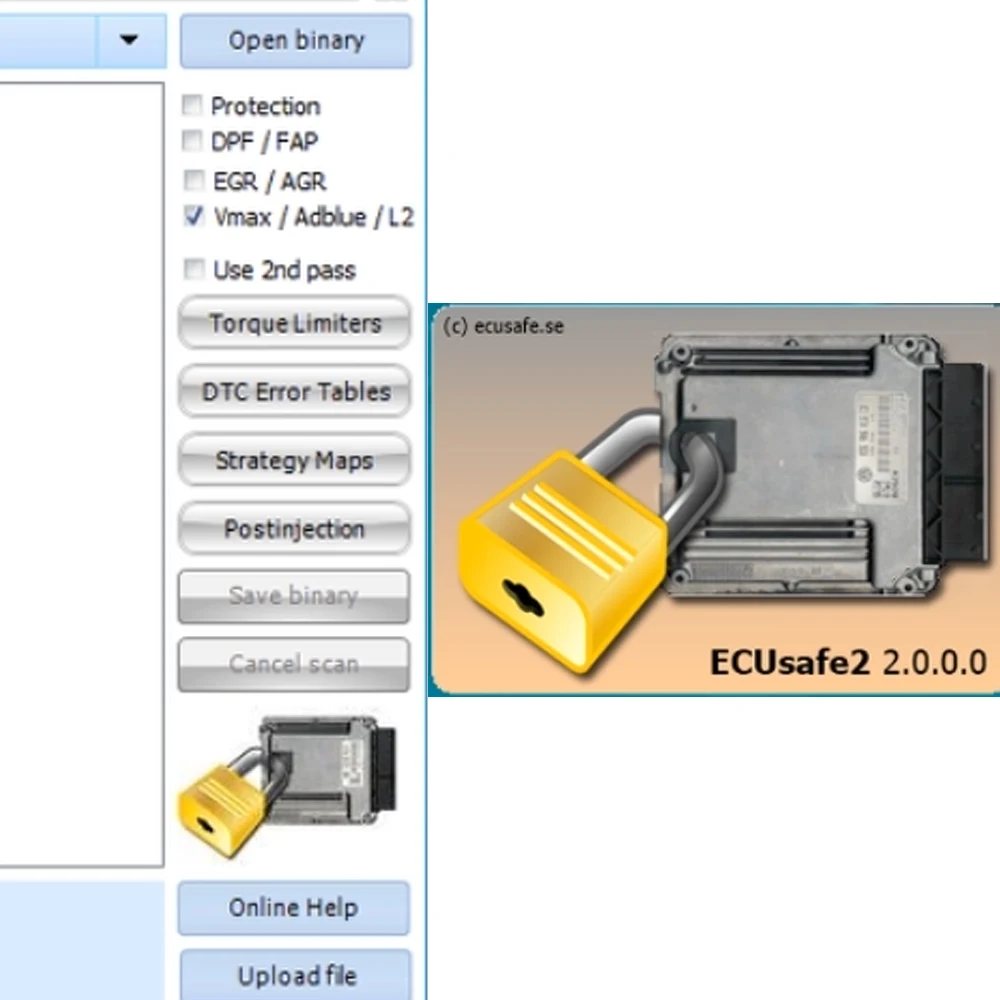 Newest ECU-Safe 2.0 ECU ECM Car software for ecu programming English Diagnostic Softwares For Car and Trucks CD DVD 32gbUSB link