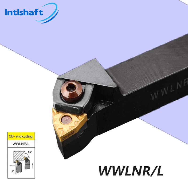 Intlshaft WWLNR2020 WWLNR2525 WWLNR3232 External Turning Tool Holder WNMG Carbide Inserts WWLNR Lathe Bar CNC Cutting Tools Set