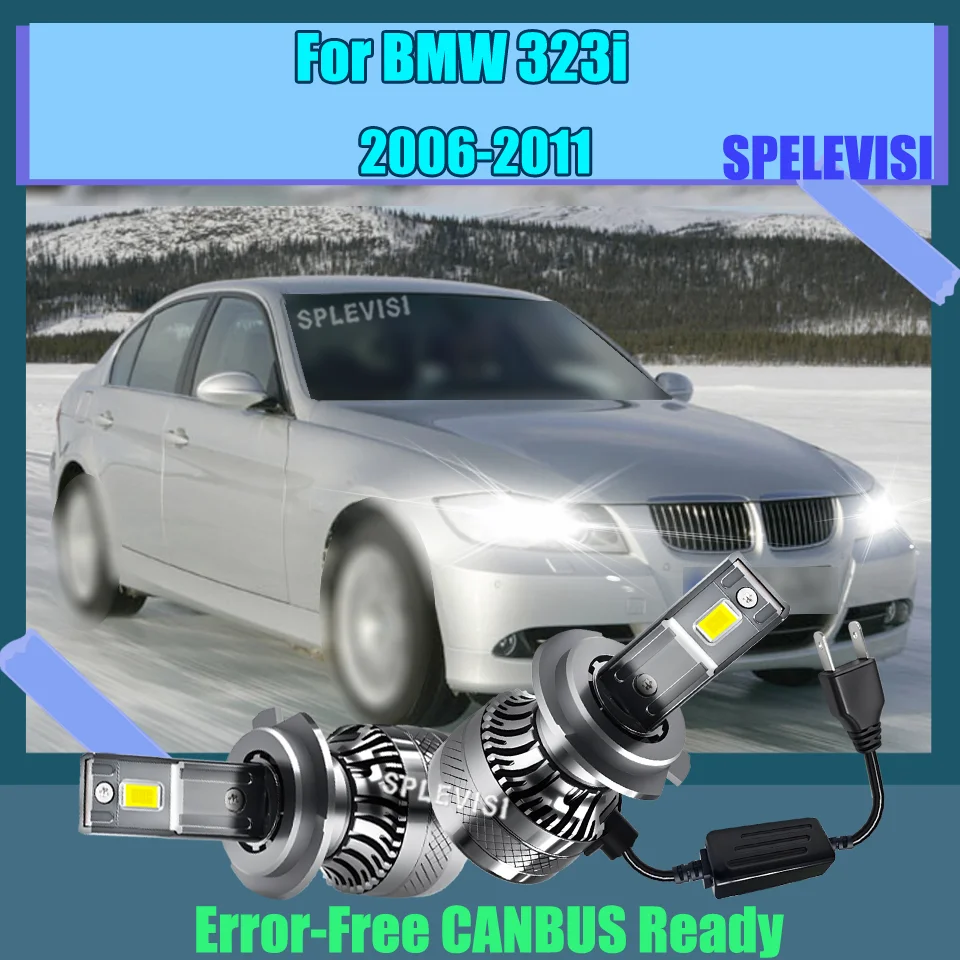 

2Pcs High-Quality H7 477 499 LED Bulb ‌Waterproof design Headlight 200W 6000K Lamps For BMW 323i 2006 2007 2008 2009 2010 2011