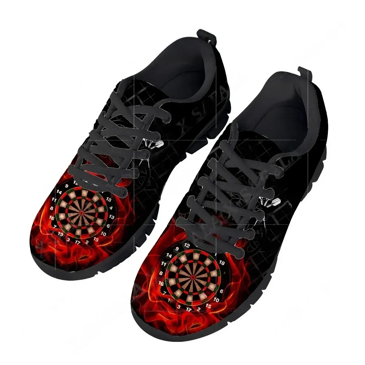 Love Gift Darts Player Print Men's Casual Basic Daily Shoes Breathable Lightweiht Mesh Lace Up Sneakers Men Woman Sport Shoes-7