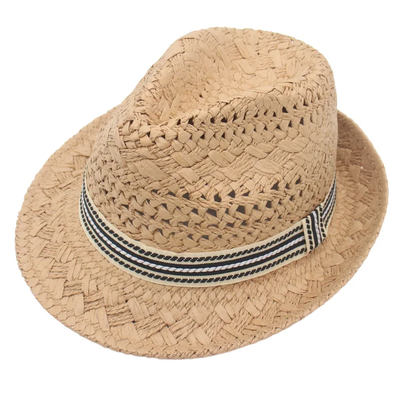 

Western Denim Spring And Summer Straw Hat Stage Performance Hollow Jazz Gentleman French Sun-proof And Breathable Sunshade Retro