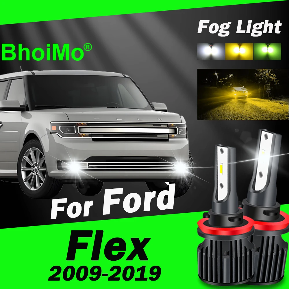 

BhoiMo For Ford Flex 2009 - 2019 Front Fog Light Lamp 2011 2012 2013 2014 2015 2016 2017 2018 2010 Led Bulbs