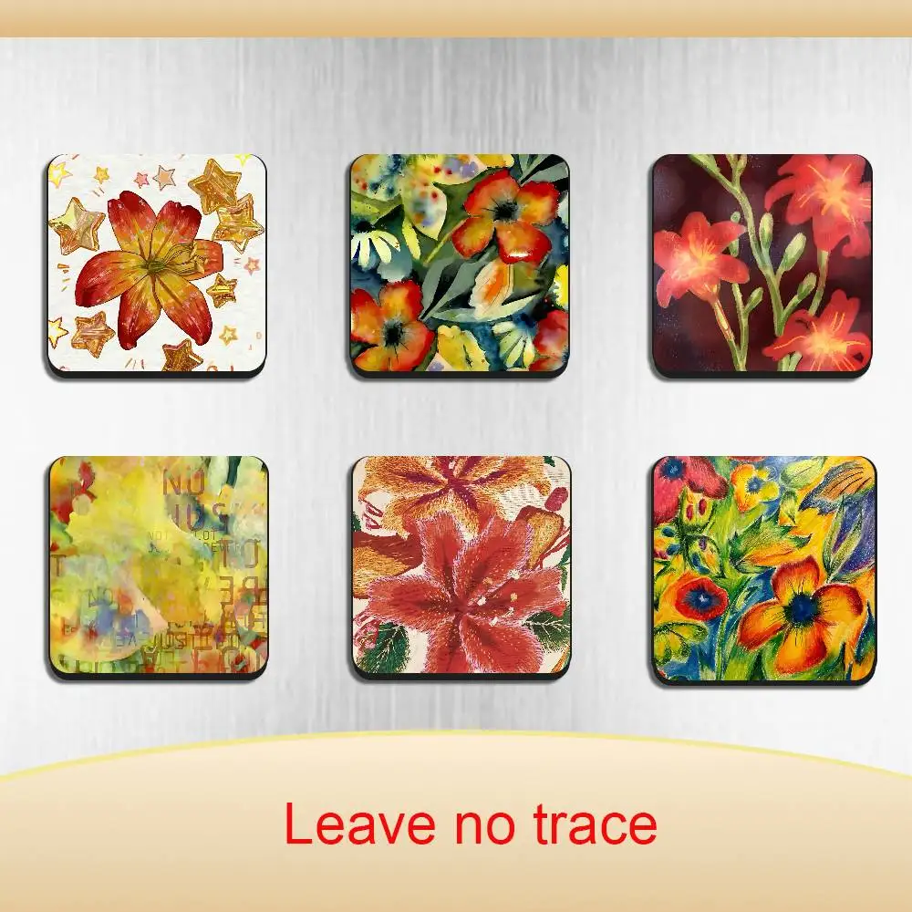 Pale yellow shading Adrianne Lenker Black Square Plastic Fridge Magnet, for Magnetic Sticker No Trace Left, Durable