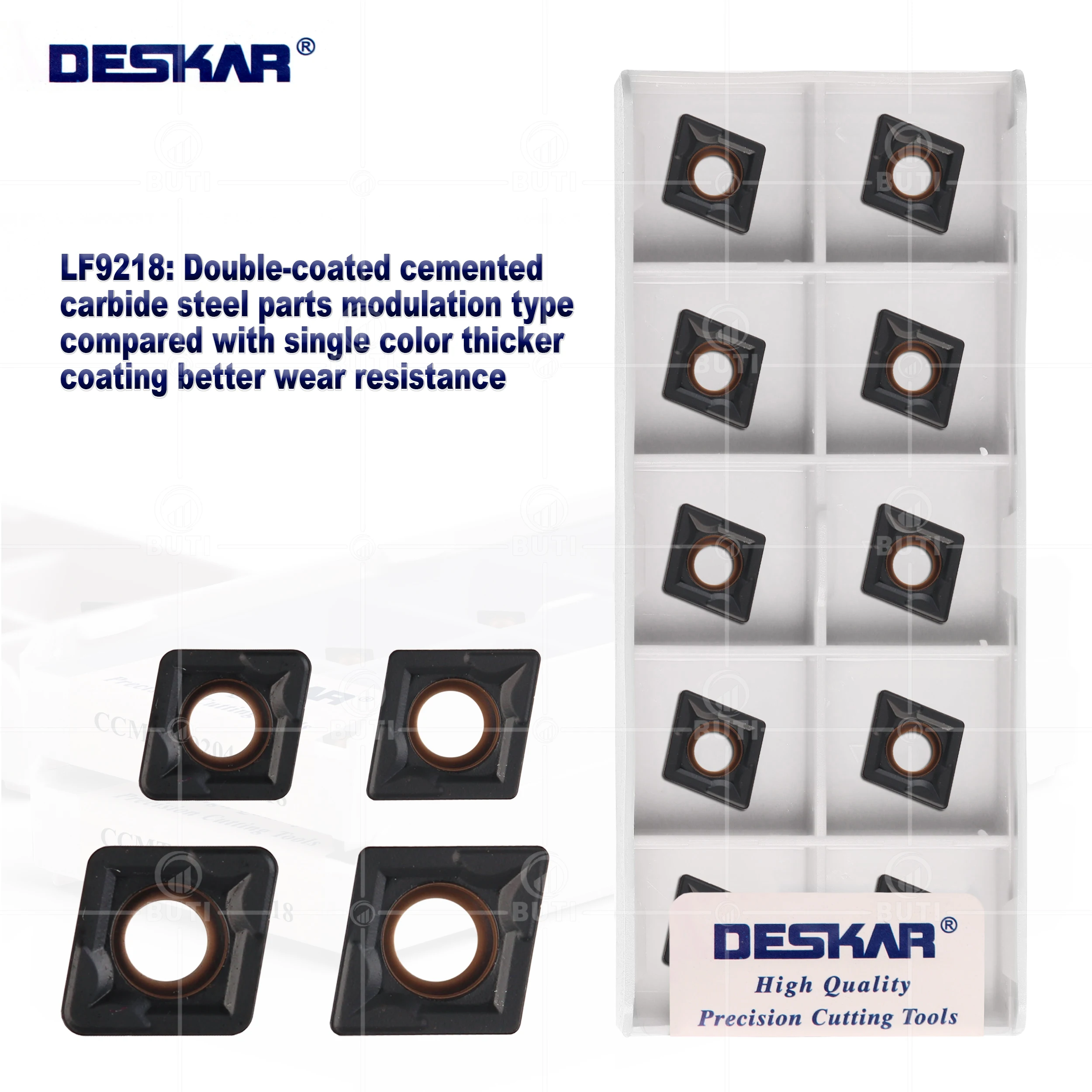 Deskar 100 Original Ccmt060204 Ccmt060208 Ccmt09t304 Ccmt09t308 Lf9218 Torneamento Insere Carboneto Cnc Torno Ferramenta de Corte para Aço