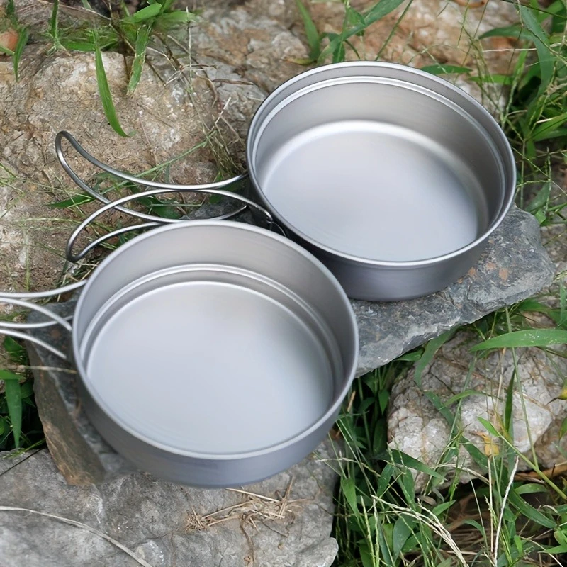 Набор посуды из чистого титана – обзор и цена Camping Cooking Set Lightweight