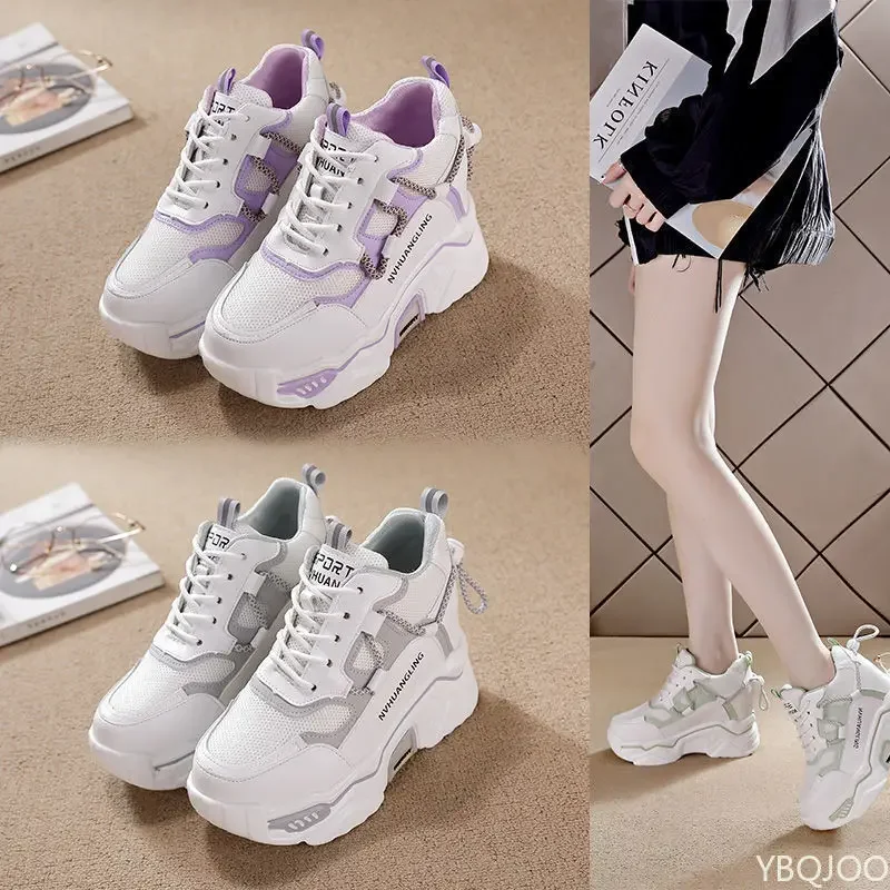 Small Size Spring Autumn Fashionable Thick Sole Height Increasing Women's Shoes Versatile Casual and Comfortable Dad Shoes view 3