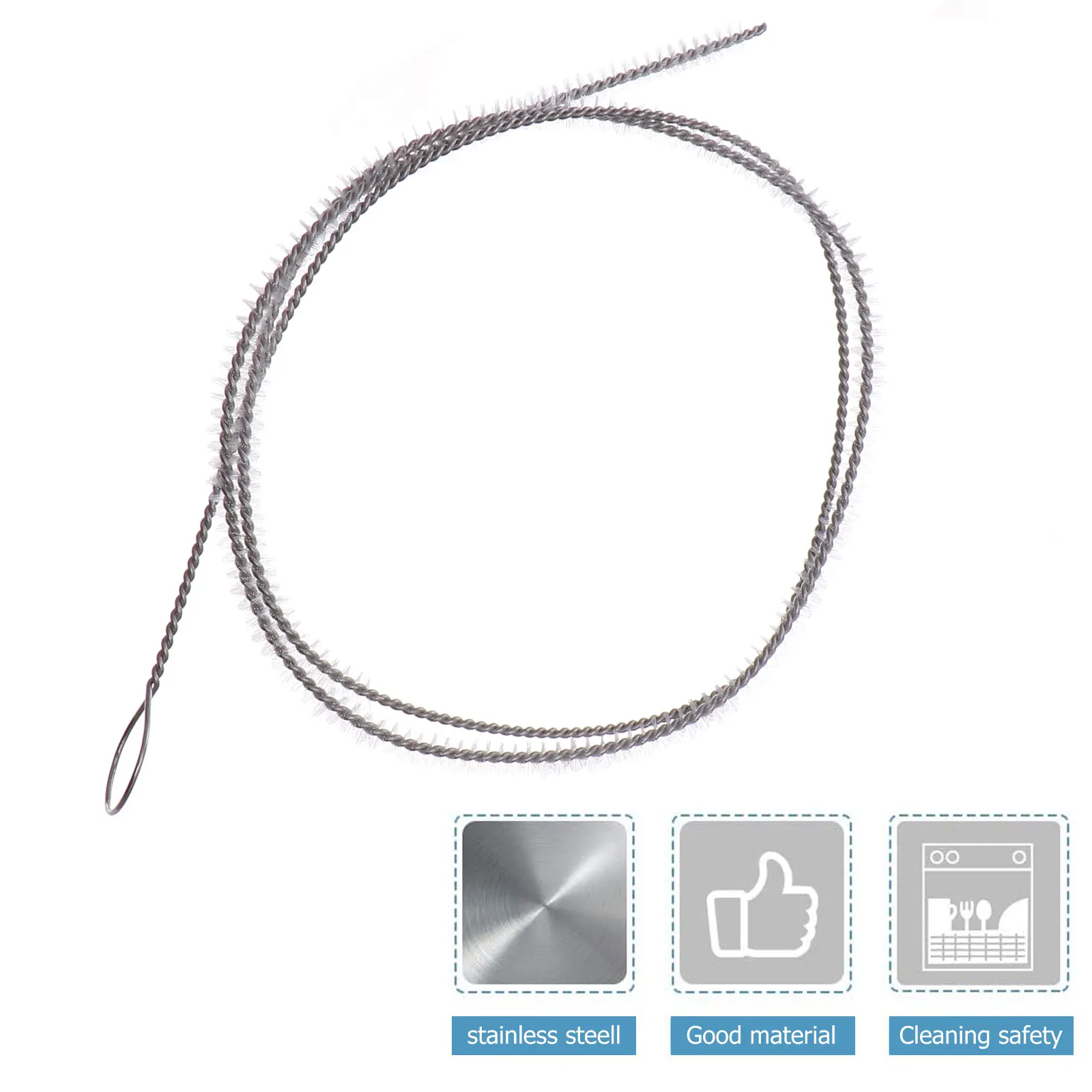 

1 pc Test Tube Cleaning Brush Test Tube Brush 304 Stainless Steel Nylon Bristles Bottle Straw Pipe Cleaner Lab Equipment Tool