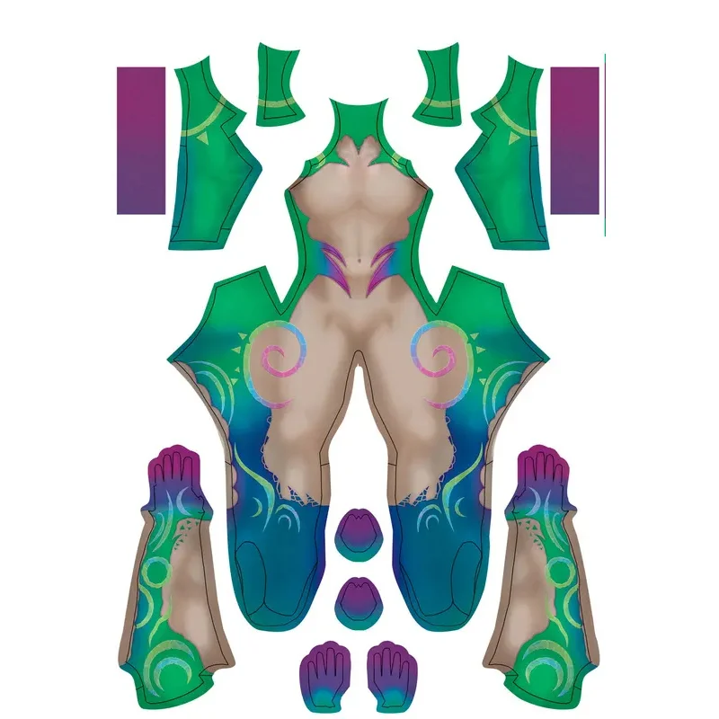 Liga der Legenden Neeko Cosplay Kostüm Halloween Erwachsene Kinder Party weibliche Mädchen Frau Overalls Superheld Zentai Bodysuit