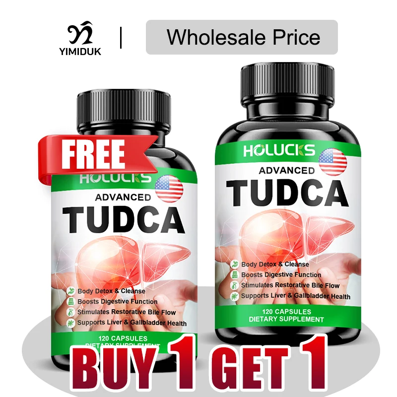 

HOLUCKS High Potency TUDCA Liver Support Capsules, with Milk Thistle & Probiotics, Stimulate Bile Flow & Enhance Immunity