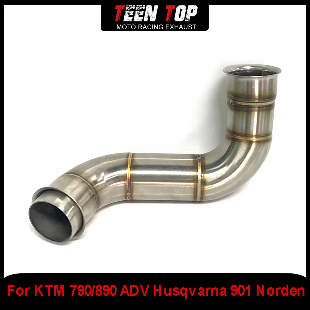 Motorcycle Exhaust Escape Middle Link Pipe For KTM 790/890 ADV Exhaust Mid Pipe Decat Pipe 790/890 DUKE Steel Connect Tube