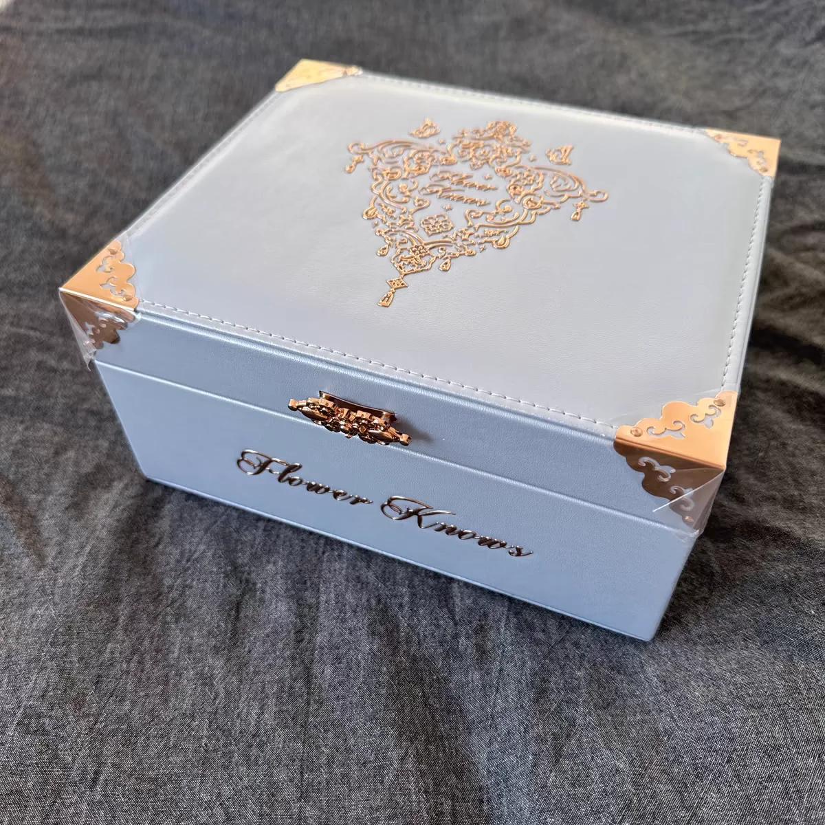 Flower Knows Cosmetics Aufbewahrungsbox, limitierte Auflage, leere Box für Erdbeer-Rokoko-Violett-Schmuck