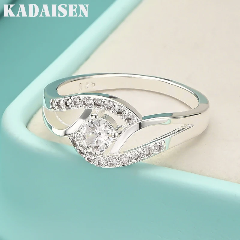 

Новые кольца из стерлингового серебра 925 пробы с блестящими цирконами и бриллиантами для женщин, подарки на свадьбу, изысканные ювелирные изделия, обручальные кольца