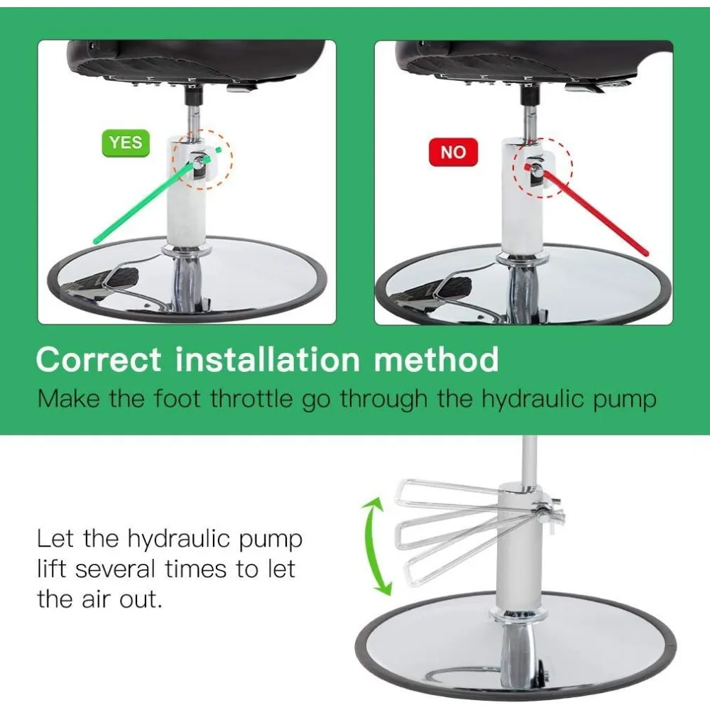كرسي تصفيف هيدروليكي عالي التحمل لصالونات الشعر، دوار 360 درجة، معدات الشامبو لاستخدام بار الصالونات #5