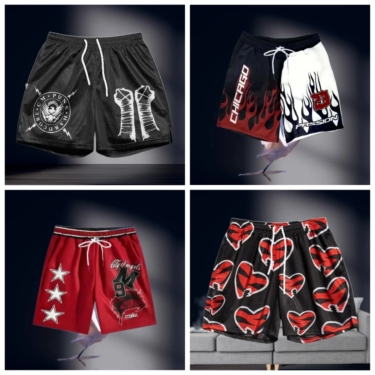 

25/26 новые модные трендовые мужские шорты для спорта и фитнеса, дышащие, быстросохнущие, большие повседневные пляжные шорты для мотоцикла