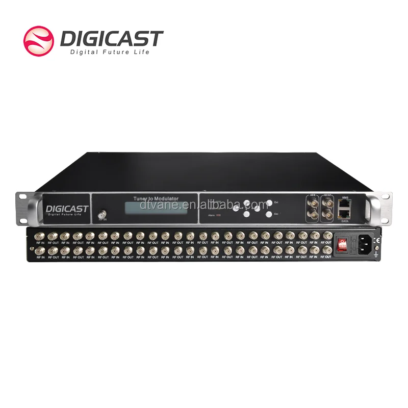 جهاز استقبال احترافي DMB 90E DVB S S2 DVB T T2 DVB C ATSC ISDB T Tb، DTMB إلى IP جهاز استقبال احترافي متعدد القنوات