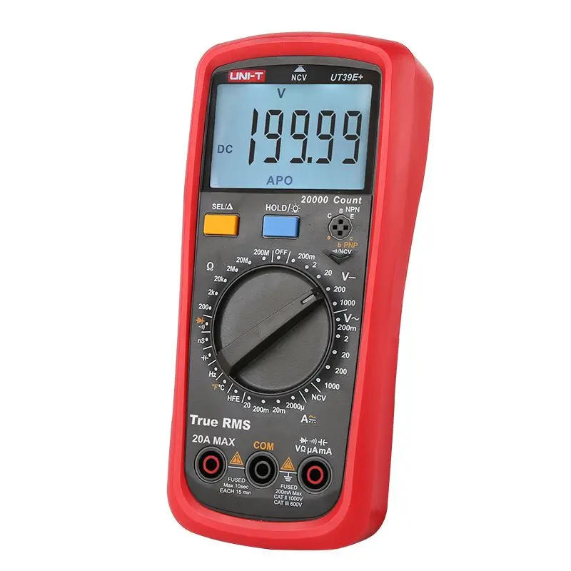 UNI-T UT39E+ Digital Multimeter Uni t 20A 1000V AC DC Handheld Multimetro Ture Rms Tester With 2000μF Capactitance Meausement