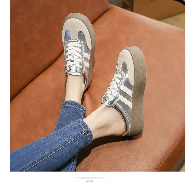 Frühling und Sommer Neue Mode Dicksohlige Halbschuhe Damen Outdoor-Slipper Beliebte Lässige Bequeme Slipper 2026 – Detail 8
