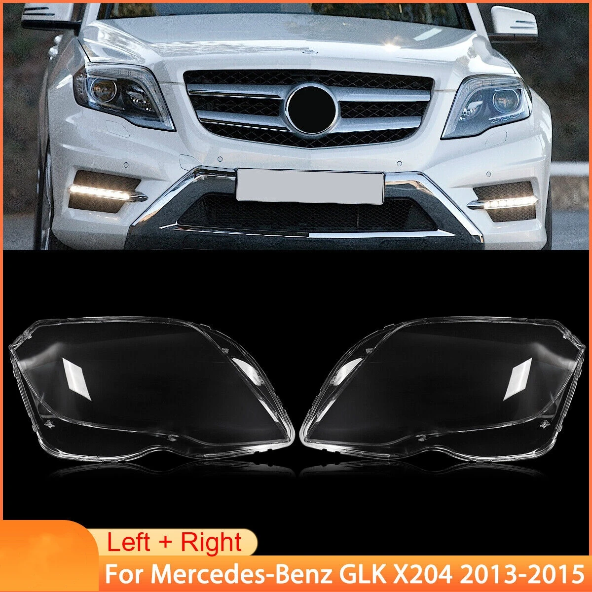 Прозрачная крышка для автомобильных фар Mercedes-Benz X204 GLK 200 GLK260 GLK300 GLK350 2013-2015, прозрачная крышка для фары Прозрачная крышка для автомобильных фар Mercedes-Benz X204 GLK 200 GLK260 GLK300 GLK350 2013-2015, прозрачная крышка для фары