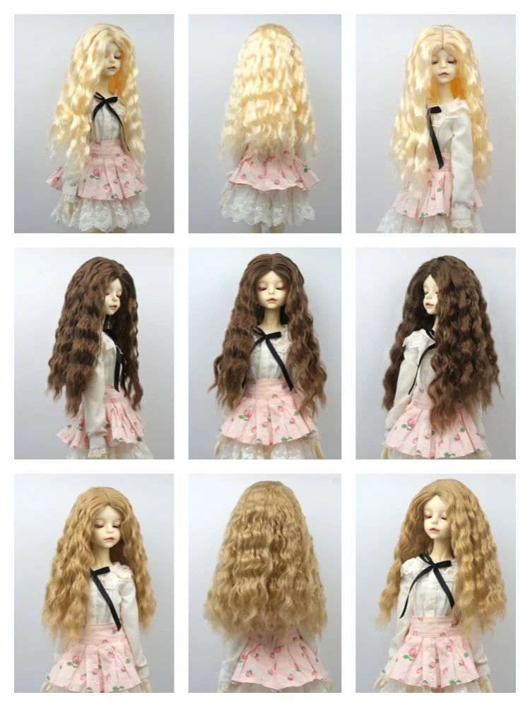 

JD862 Newly Soft Material BJD Long Wave Wig Suit OB11 YOSD MSD SD Blythe Qbaby Doll Hair Hot 1/8 1/6 1/4 1/3 Cheap Accessories
