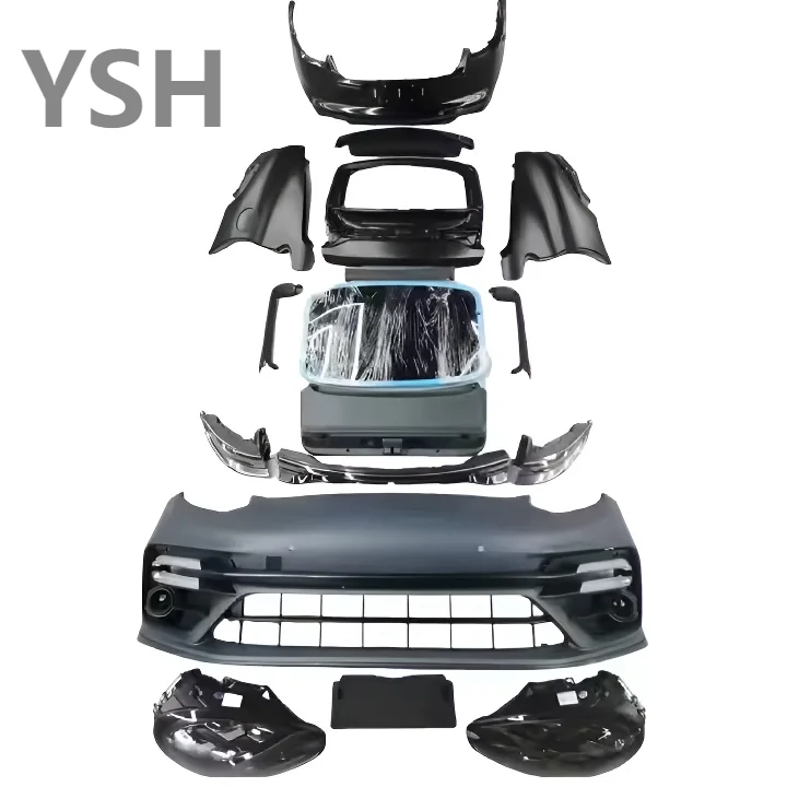 Hochwertiges Auto-Auto-Stoßstangen-Set, LED-Scheinwerfer, Rücklichter, Body-Kit, geeignet für Porsche, Paramera 970, zerstörungsfreies Upgrade 97