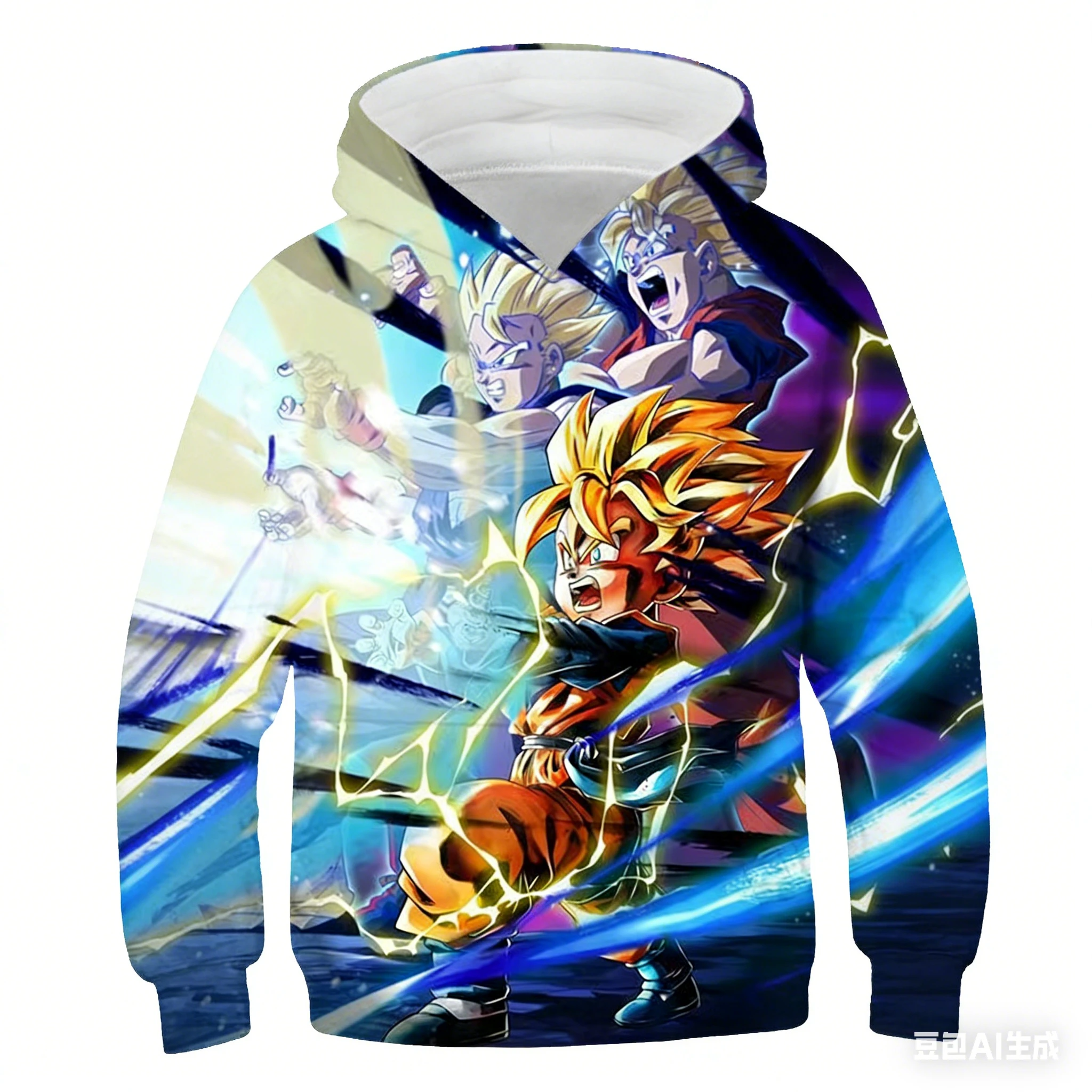 Dragon Ball 3D-gedrucktes Kapuzenpullover, Herbstkleidung für Kinder und Erwachsene, gleicher Stil 2025, Cartoon-Anime-Kleidung und Hoodies-Oberteile