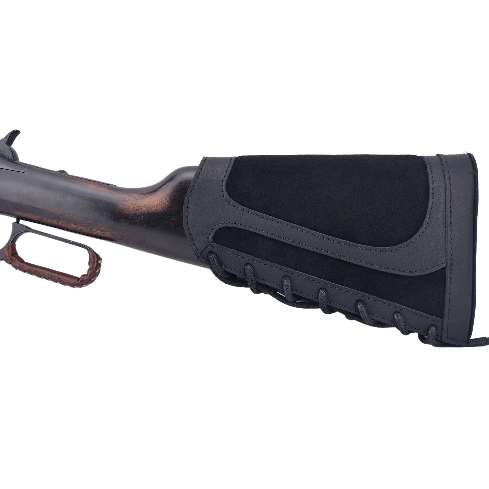 Imagem -03 - Rfile Suporte de Munição Buttstock Bochecha Resto Almofada para Esquerda e Direita Caçador Couro. 308 .4065 .4570 .22250 .3006 .44mag