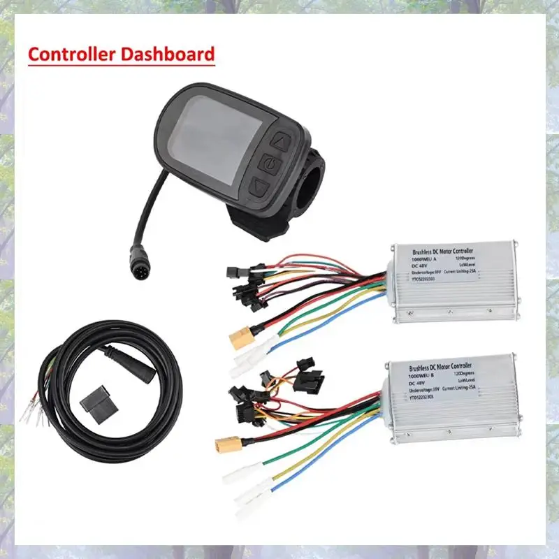 Recién llegado, pantalla LCD para patinete, controlador de 48V 25A para KUGOO g-booster, tablero de patinete eléctrico, controlador delantero y trasero, Pa de repuesto