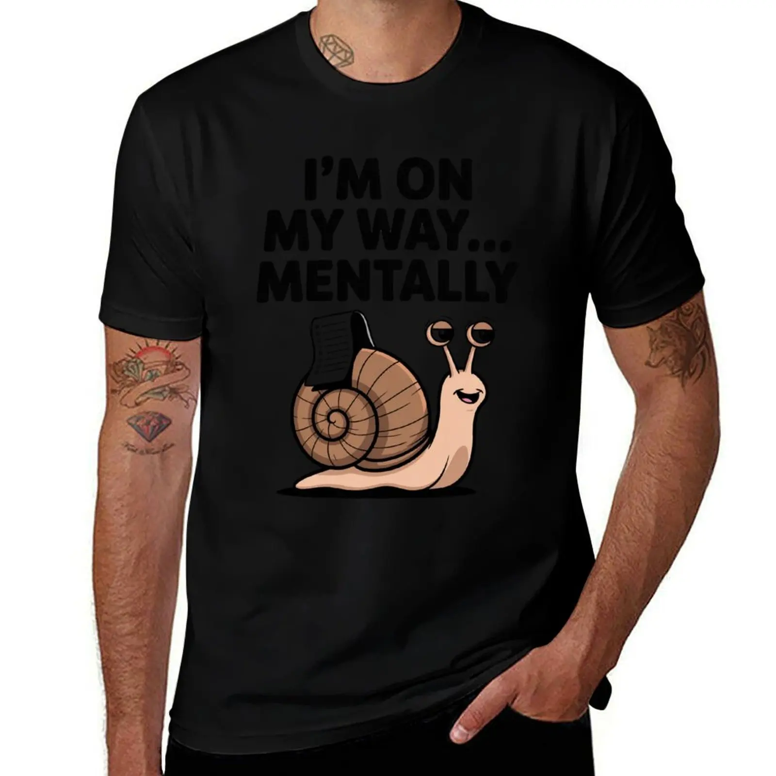 

Mentally I'm Already Late T-Shirt affliction shirts Short sleeve tee anime heavyweight t shirts for men