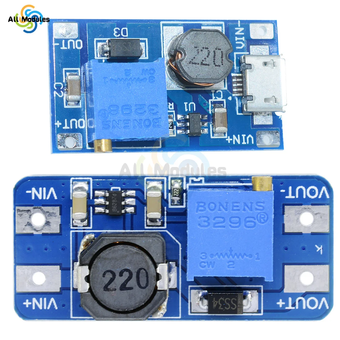 1PCS MT3608 DC-DC Step Up Converter Booster Power Supply Module Boost Step-up Board MAX output 28V 2A for Arduino Diy Kit