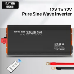 DATOUBOSS PSW Series Sine Wave Inverter DC12V~72V To AC Solar Power Converter Portable USB Charger LCD Display Voltage Inverter