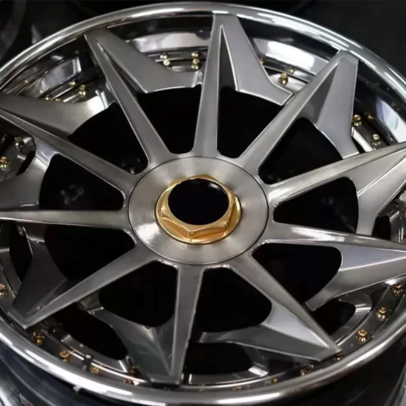 عجلات سيارة الركاب 3 قطع 18 19 20 21 22 23 24 بوصة 5x130 عجلات سيارة مصنوعة من سبائك الألومنيوم المصقول باللون الرمادي لسيارة كايين