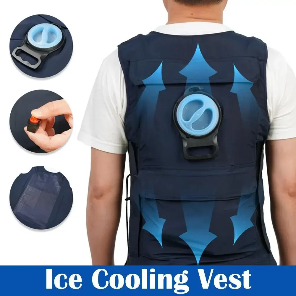 Ice Vest Air Conditioning Clothes Water-Cooled Men's Waistcoat Prevention of Heatstroke TPU Water Circulation Adjustable Fishing