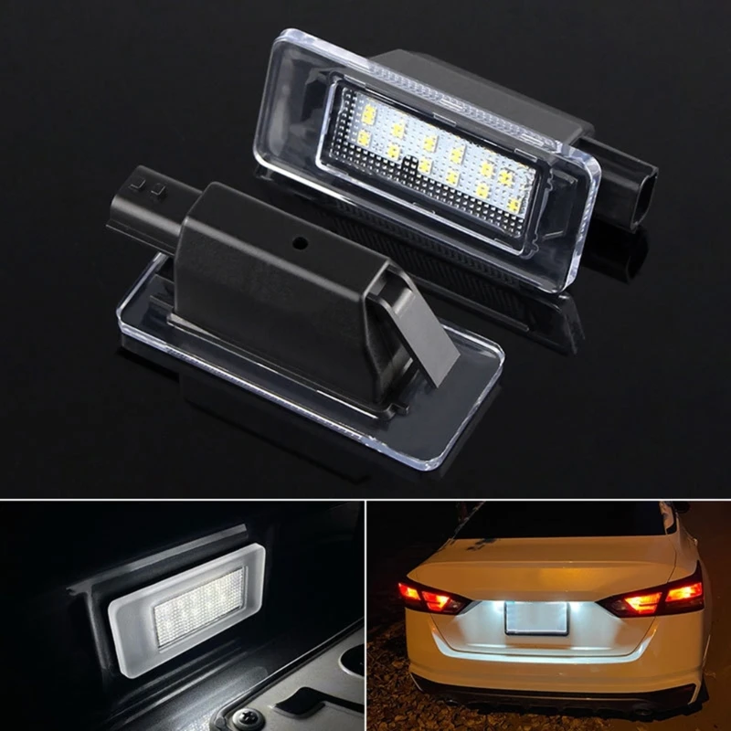 LED License Plate Illumination Easy Install LED License Plate Lights 265108990E Replacements Simple Installation for C27