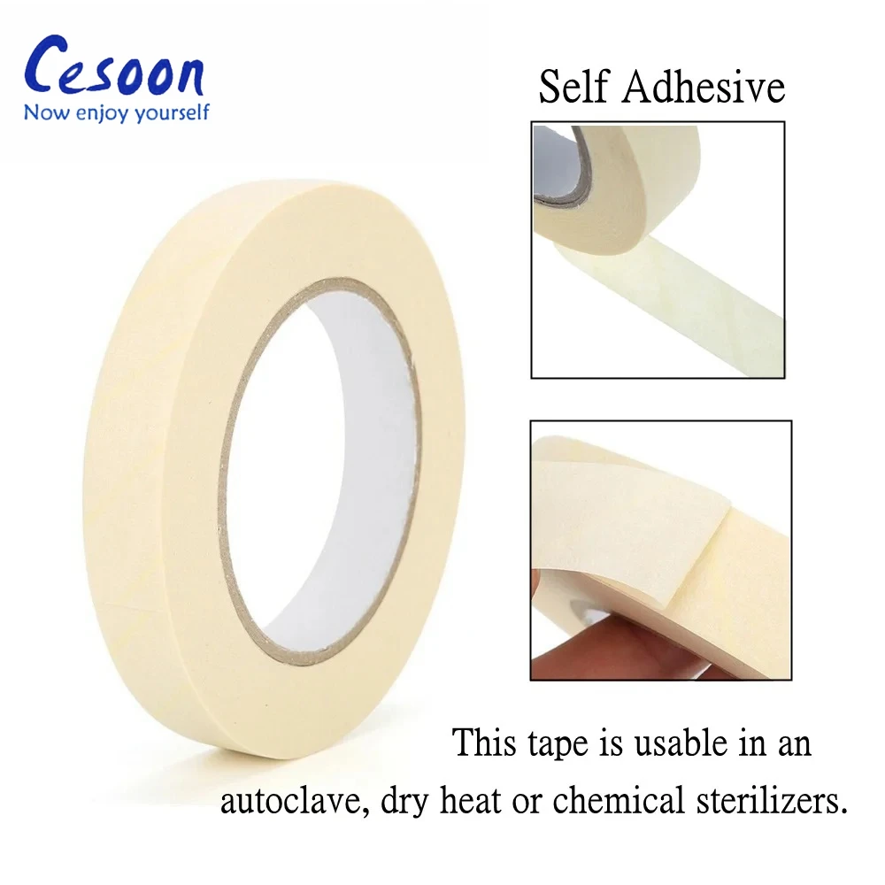 50m/Roll Dental Sterilization Indicator Tape Medical Autoclave Cards Steam Indicator Tape Oral Care Supplies 12.5/19/25mm